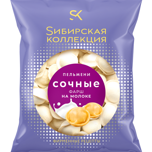 Пельмени Сибирская Коллекция Сочные с фаршем на молоке