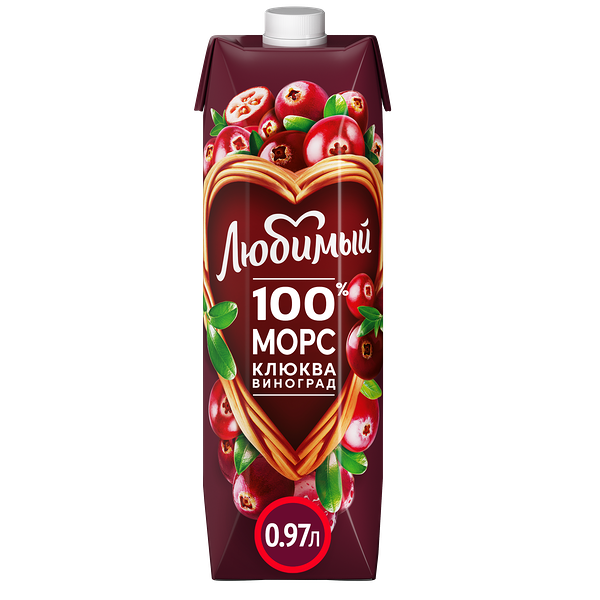 Морс Виноград-Клюква Любимый 0,97л