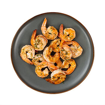 Креветки жареные с чесноком порция 150 г, Россия