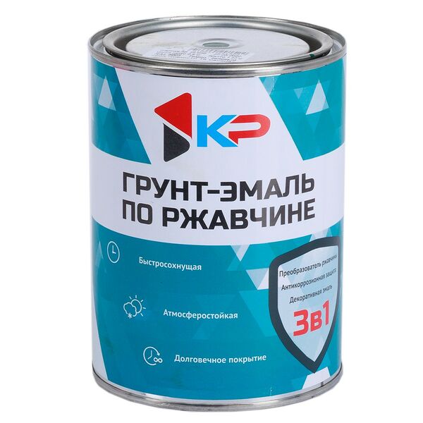 Грунт-эмаль 3в1 КР темно-зеленая 0.9 кг