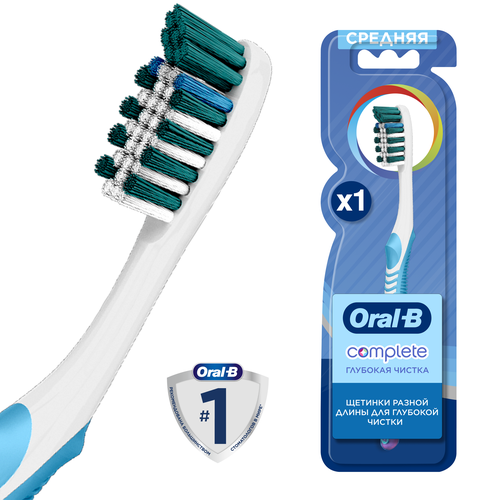 

Зубная щетка Oral-B Complete Глубокая Чистка 1 шт., цвет в ассортименте