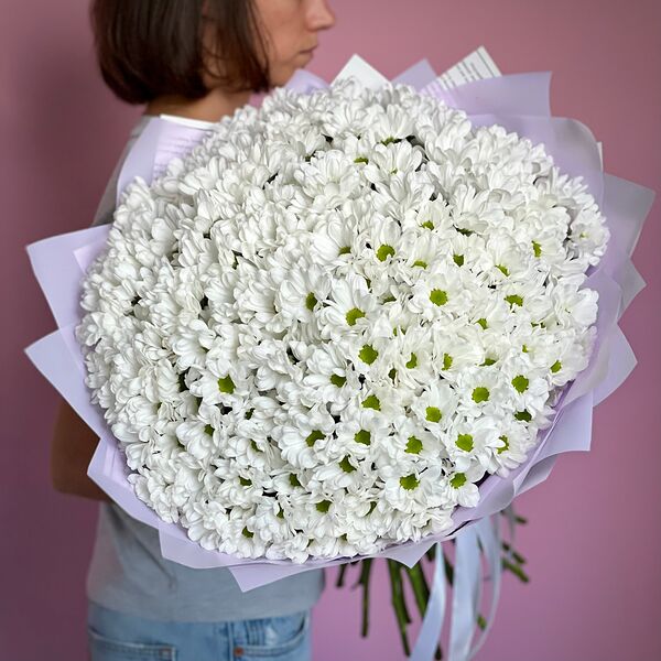 Букет из 35 кустовых хризантем
