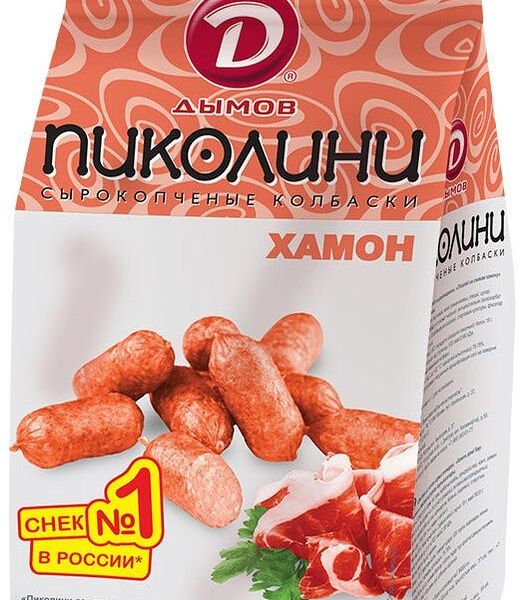 Колбаски Дымов Пиколини со вкусом хамона сырокопченые 50 г 