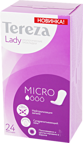 

Прокладки урологические TerezaLady Micro 24 шт.