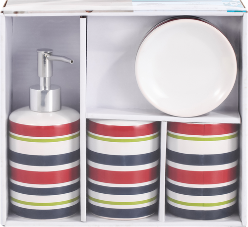 

Набор аксессуаров для ванной Stripes, 4 предмета