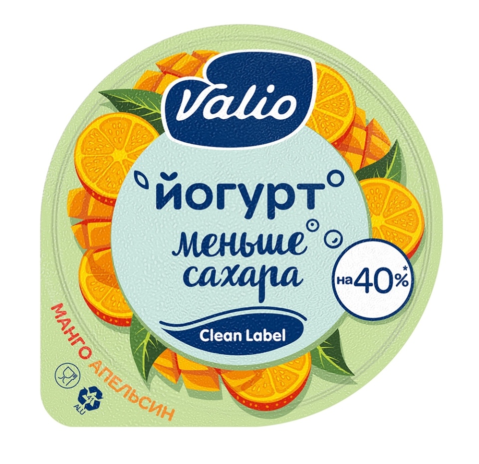 

Йогурт Valio Clean label апельсин-манго 2.9% 120 г
