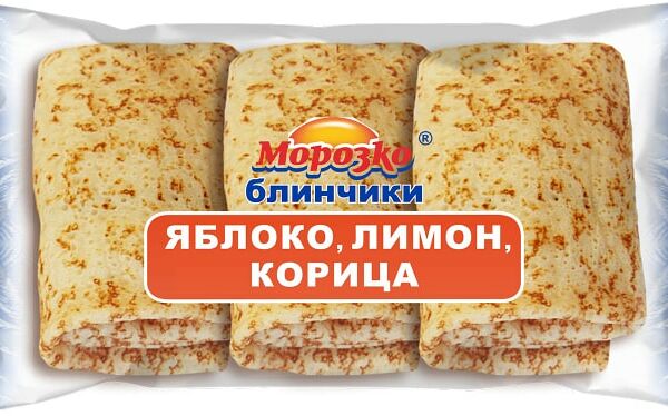 Блинчики Морозко Яблоко лимон и корица замороженные 210 г