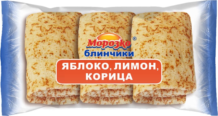 

Блинчики Морозко Яблоко лимон и корица замороженные 210 г