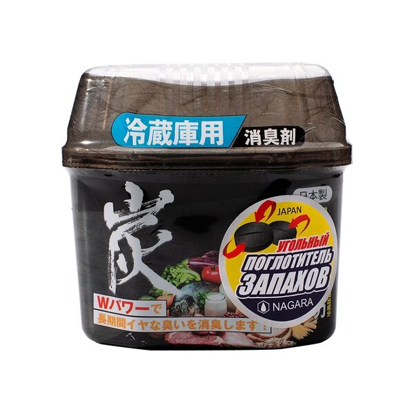 Поглотитель запаха NAGARA для холодильников (древесный уголь) 160 г