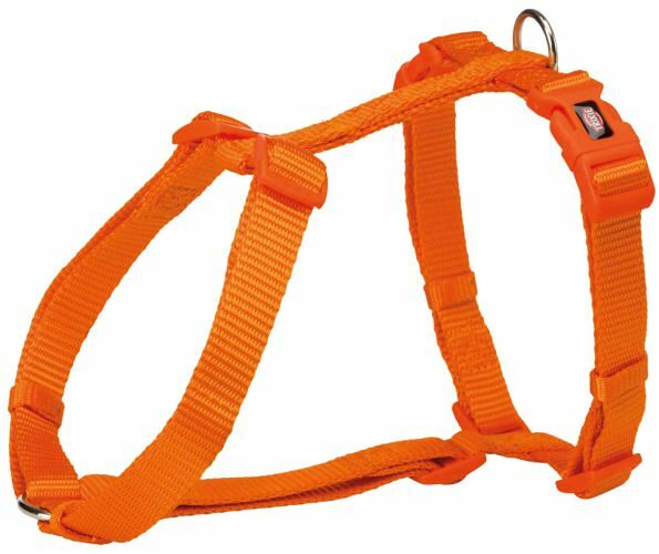 Шлейка Premium H-Harness, L–XL: 75–120 см/25 мм, папайя
