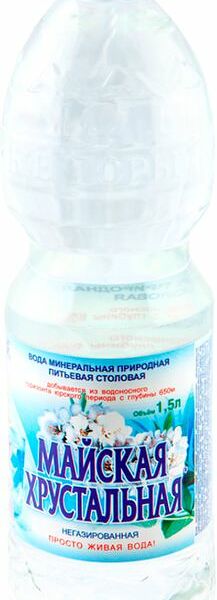 Вода Майская хрустальная негазированная 1.5л