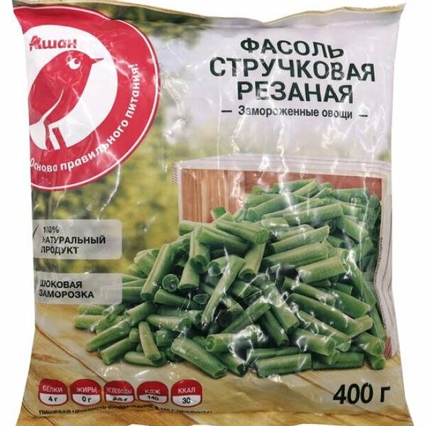Фасоль зеленая АШАН Красная птица замороженная
