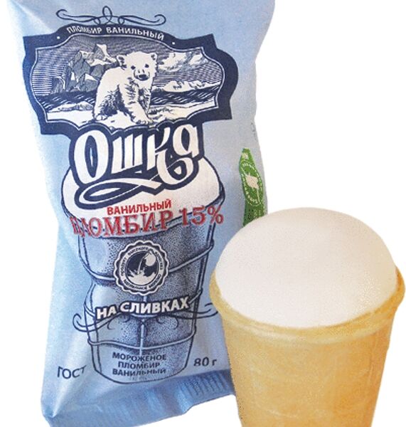 Пломбир Ошка ванильный 15%