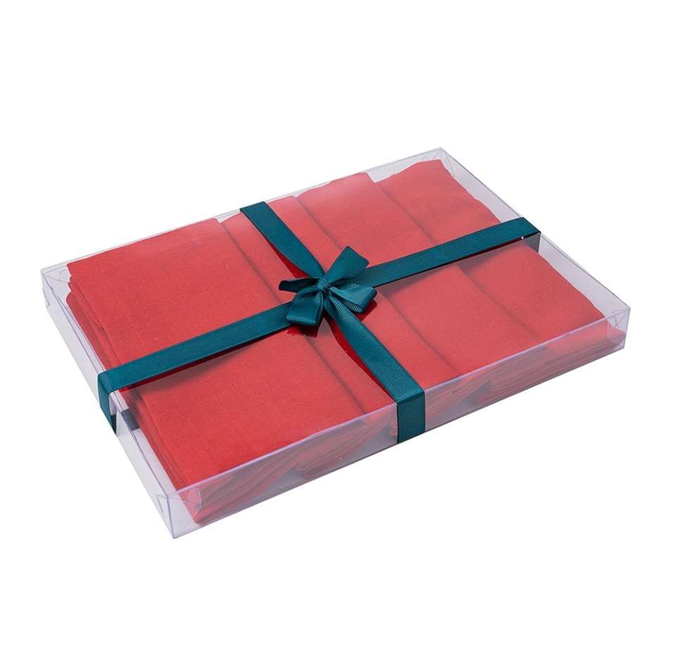 

Набор салфеток Семейные ценности "Рождественское чудо" красные 40х40 см, 4 шт.