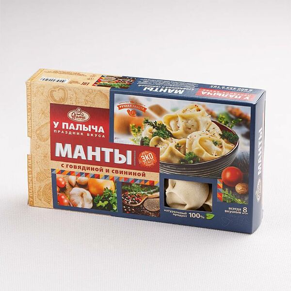 Манты с говядиной и свининой