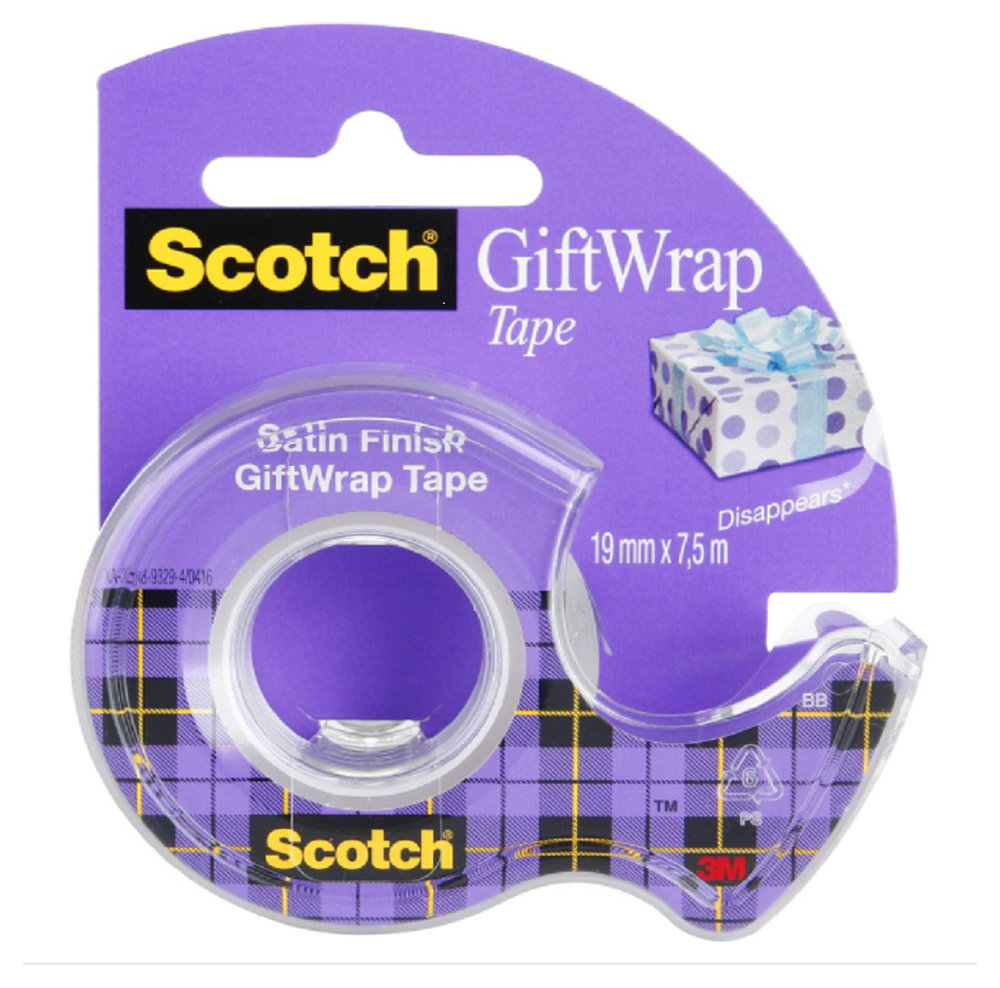 

Клейкая лента Scotch полуматовая 19 мм х 7.5 м