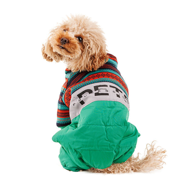 Комбинезон для собак Petmax с узором L зеленый