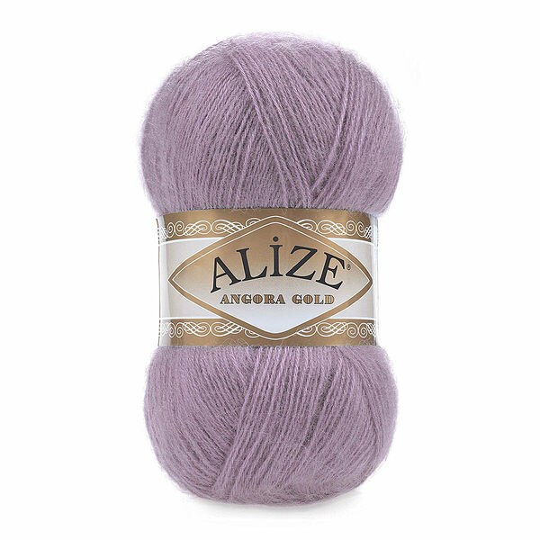 Пряжа ALIZE 'Angora Gold' 100гр. 550м (80%акр, 20%шерсть) ТУ(312 темно-лиловый)