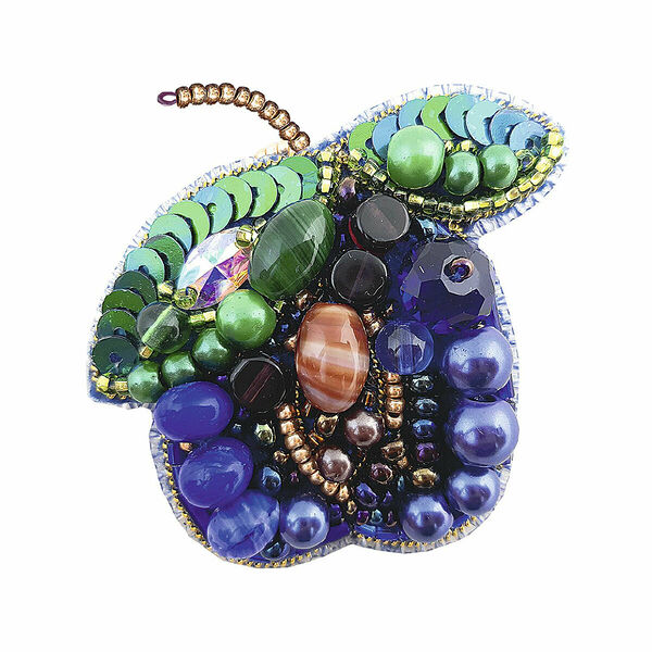 БП277 Набор для изготовления броши 'Слива' брошь 6,0*6,0см.