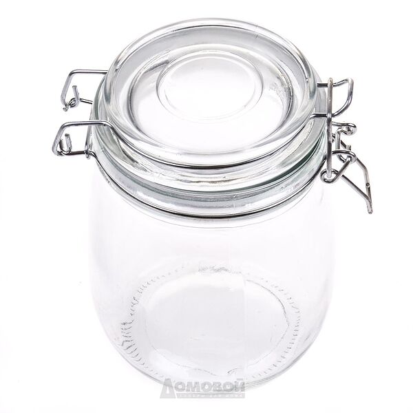 Банка для продуктов с бугельным замком, 0.75 л, стекло