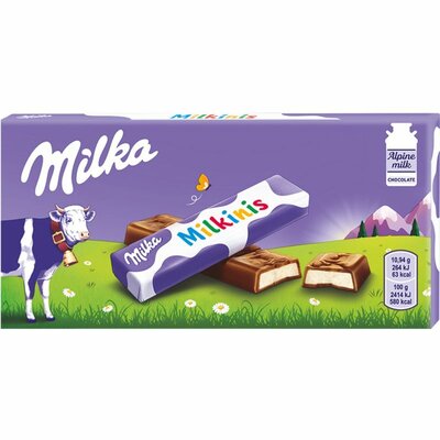 Шоколад молочный Milka Милкинис (Milkinis) с молочной начинкой порционный 87.5 г