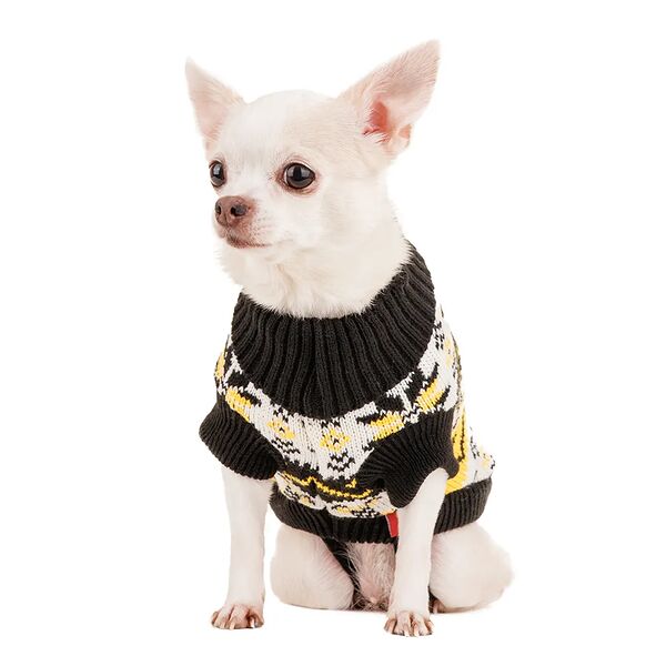 Свитер для собак с узором 20см XS черный (унисекс)
