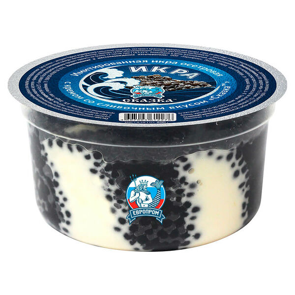 Икра осетровая имитированная сказка 200г со сливочным кремом европром