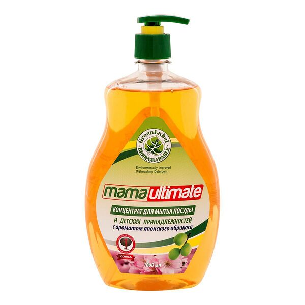Гель-концентрат для мытья посуды и детских принадлежностей Mama Ultimate с ароматом японского абрикоса