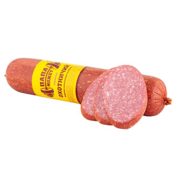 Колбаса Сервелат Охотничий в/к ПАПА МОЖЕТ 350г ОМПК