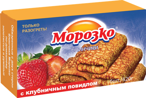 

Блинчики Морозко с клубничным повидлом 420 г