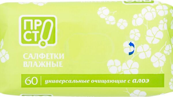 Салфетки влажные ПРОСТО универсальные с алоэ 60шт