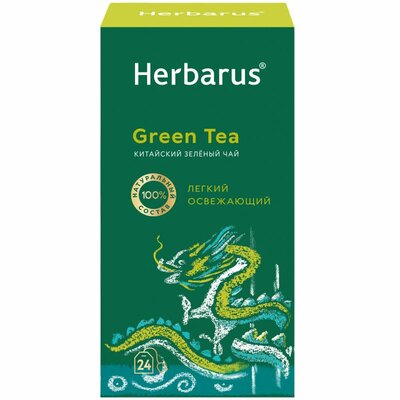 Чай зеленый Herbarus Китайский в пакетиках 2 г х 24 шт.