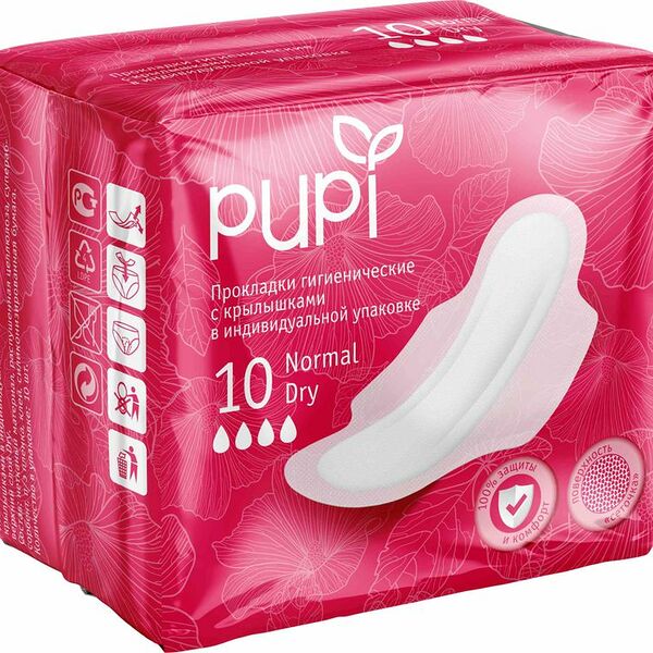 Прокладки Pupi Normal, 10шт
