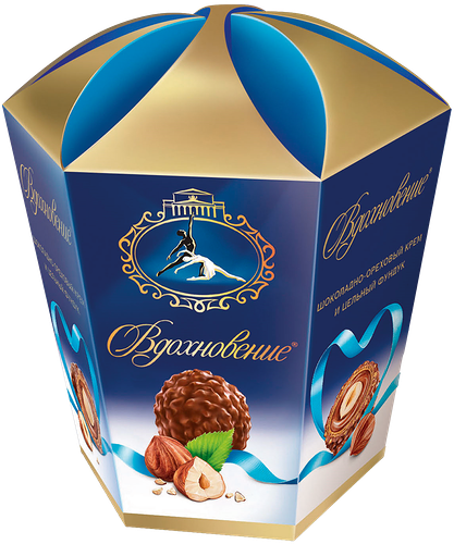 Набор конфет Вдохновение шоколадно-ореховый крем и целый фундук