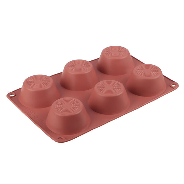 Форма силиконовая Vetta 6 ячеек, для булочек, 24.5х16.5x3 см