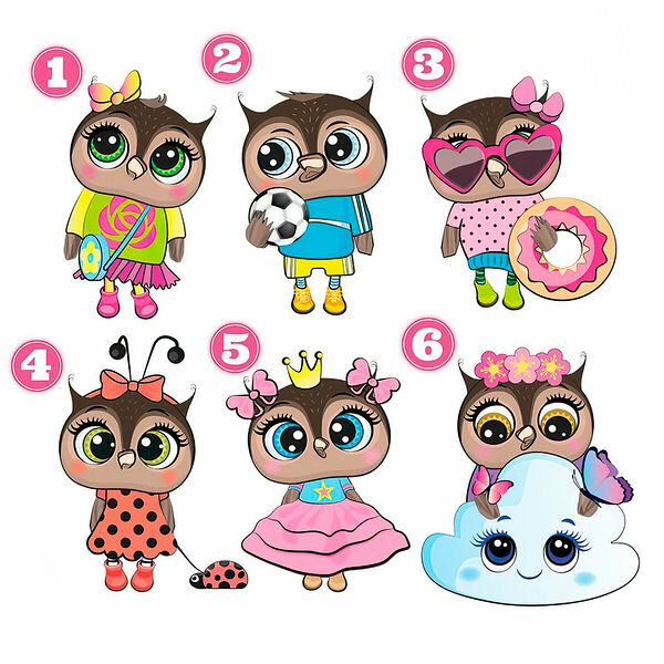 7339259 Набор термотрансферов Совушки 19,5*21см, 1 шт