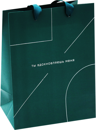 

Пакет подарочный MESHU Monocolor. Emerald, 18х23х10см, отделка фольгой, матовая ламинация