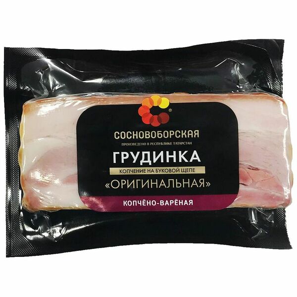 Грудинка копчено-вареная СОСНОВОБОРСКАЯ Оригинальная