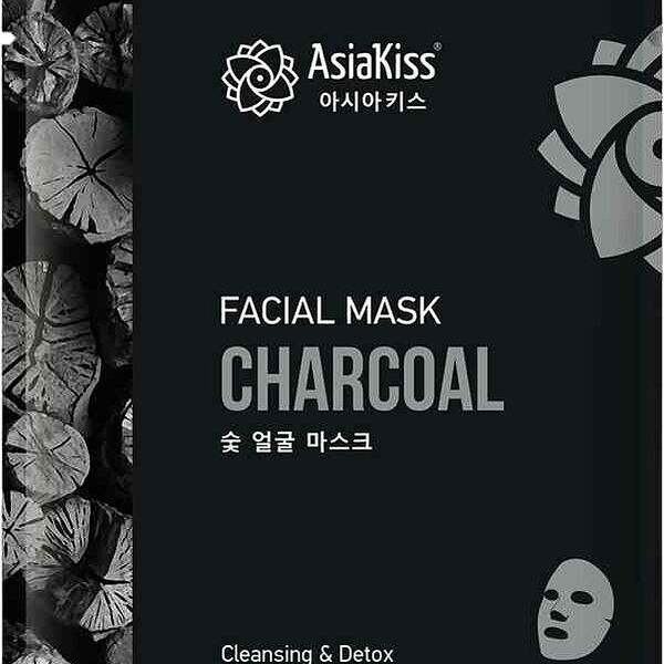 Тканевая маска для лица AsiaKiss c экстрактом древесного угля