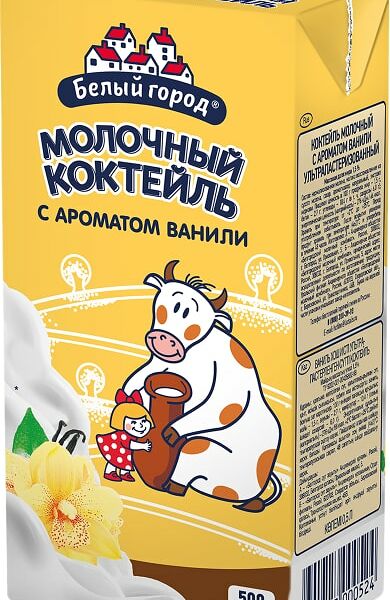 Коктейль молочный Белый город Ваниль 1.5% 500мл