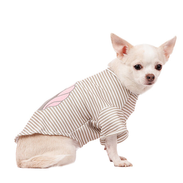 Футболка для собак с лошадкой XS бежевый (унисекс)