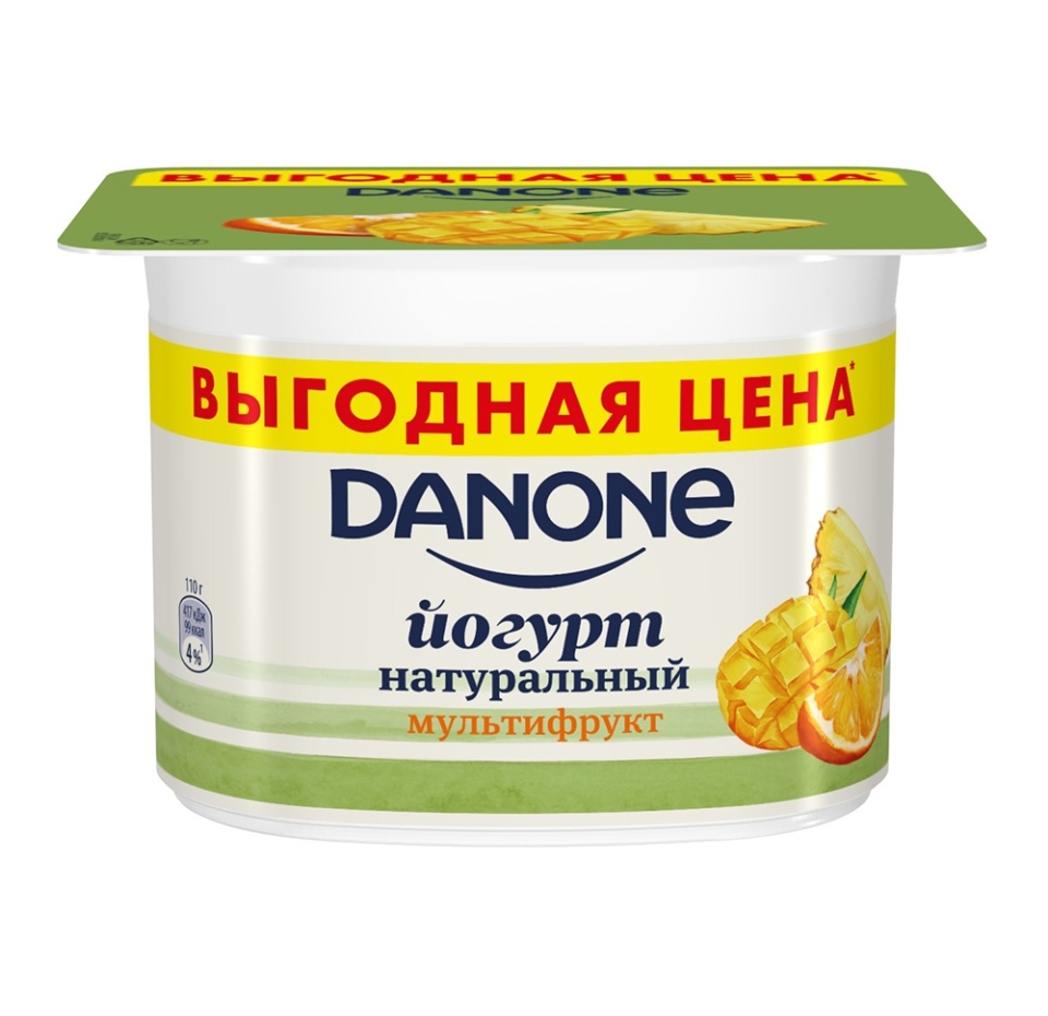 

Йогурт Danone мультифрукт 2.9% 110 г