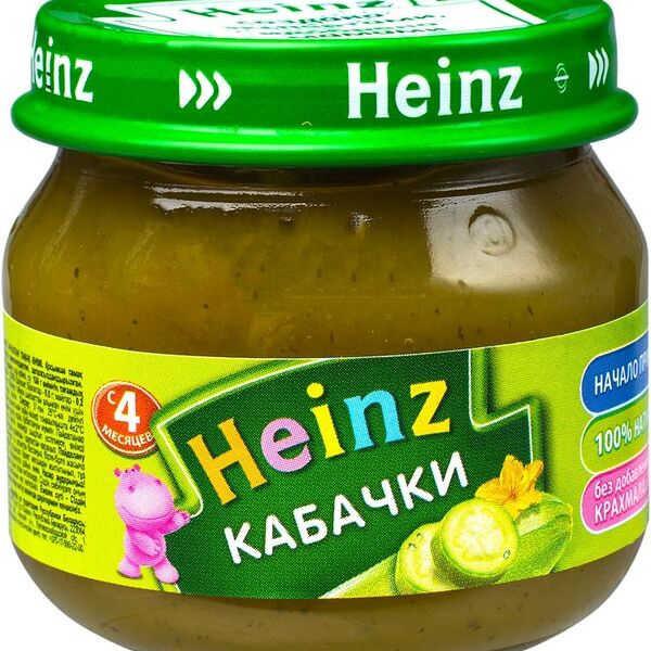 Овощное пюре Heinz Кабачки с 4 месяцев