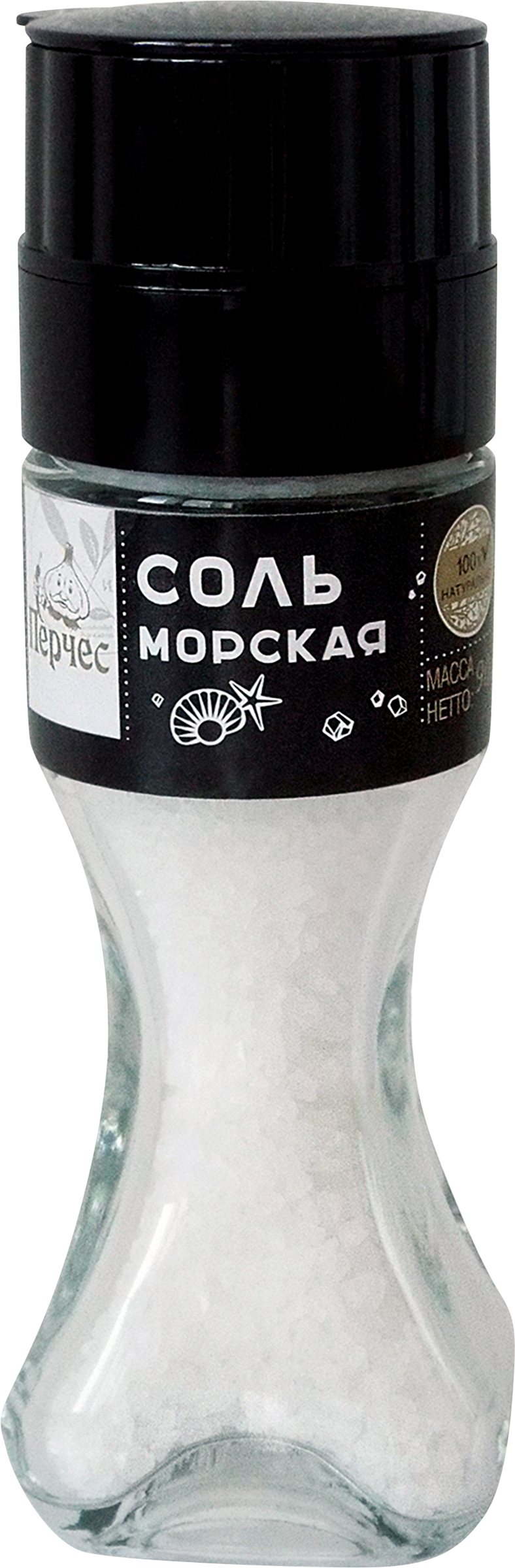

Соль морская ПЕРЧЕС крупная, мельница, 90г