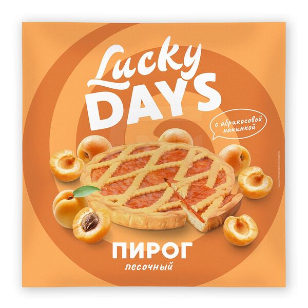 Пирог Lucky Days песочный с абрикосовым джемом 430 г