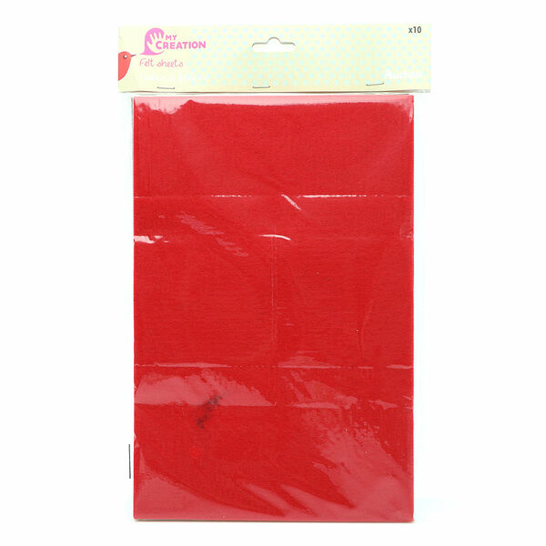 Фетр цветной АШАН Красная птица, 10 цветов