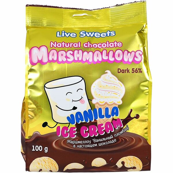 Маршмеллоу Live Sweets в шоколаде 100г