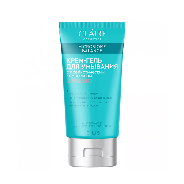Крем-гель для умывания для сухой и чувствительной кожи Claire Cosmetics Microbiome Balance С Пребиотическим Комплексом 150 мл