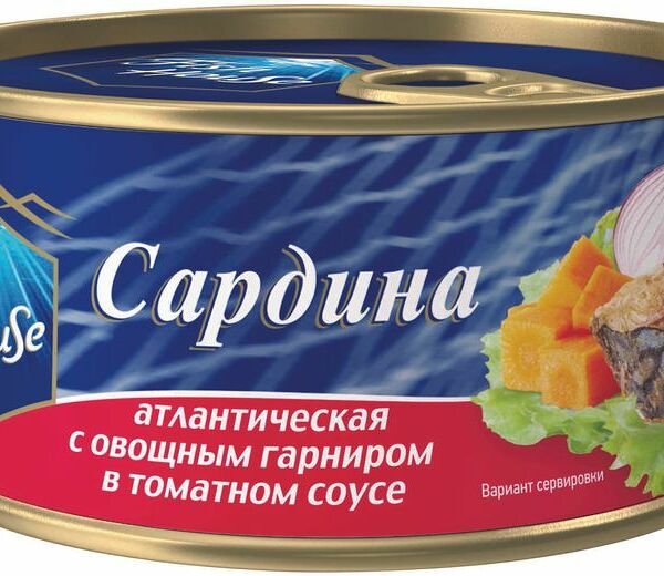 Сардина Fish House с овощным гарниром в томатном соусе 240г