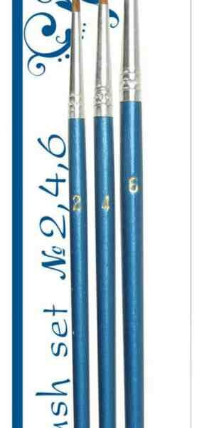 Набор кисточек с натуральным ворсом Centrum №2 + №4 + №6, 3 шт.